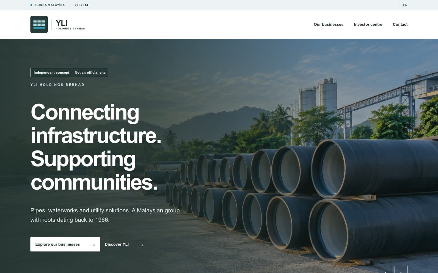YLI Holdings concept screenshot
